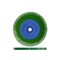 Dedeco Sunburst Radial Bristle Discs 6 in X 1/2 in Curved Tc Dark Green 50 Grit A/O 1/Unit 2282 - alternate 1